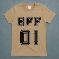 Bff 01 Bff For 2 Best Friend Matching Bff For 4 Bff For 3 T-Shirt