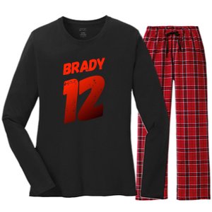 Brady 12 Women's Long Sleeve Flannel Pajama Set 