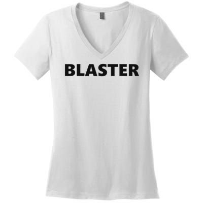 Blaster 1980's Arm Wrestling Nostalgia Humour Women's V-Neck T-Shirt