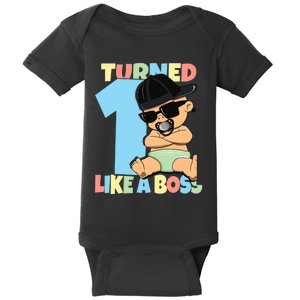 Baby 1st Birthday Boy Girl 1 Year Like a Boss Baby Bodysuit