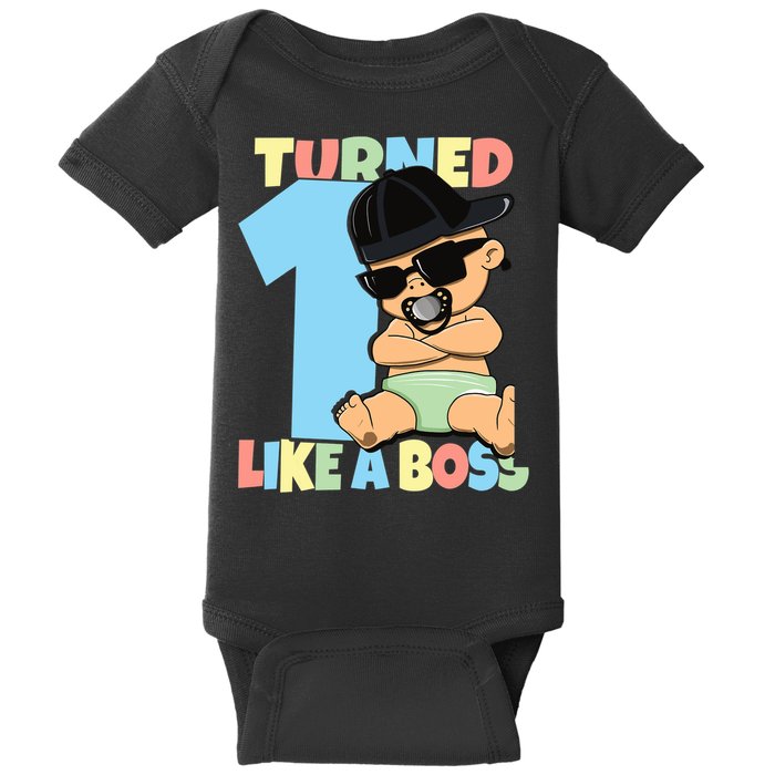 Baby 1st Birthday Boy Girl 1 Year Like a Boss Baby Bodysuit