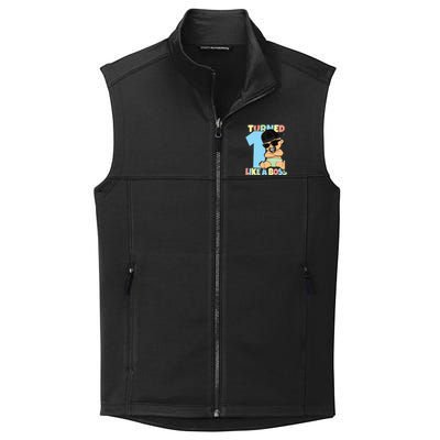 Baby 1st Birthday Boy Girl 1 Year Like a Boss Collective Smooth Fleece Vest