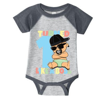 Baby 1st Birthday Boy Girl 1 Year Like a Boss Infant Baby Jersey Bodysuit