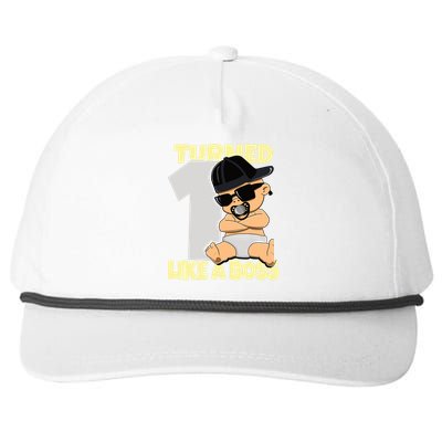 Baby 1st Birthday Boy Girl 1 Year Like a Boss Snapback Five-Panel Rope Hat