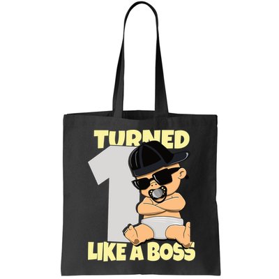 Baby 1st Birthday Boy Girl 1 Year Like a Boss Bag