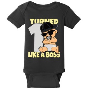 Baby 1st Birthday Boy Girl 1 Year Like a Boss Baby Bodysuit