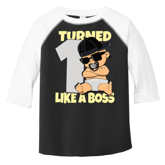 Baby 1st Birthday Boy Girl 1 Year Like a Boss Toddler Fine Jersey T-Shirt