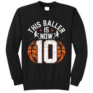 Basketball 10th Birthday 10 Years Old Basketballer Sweatshirt