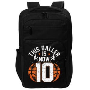 Basketball 10th Birthday 10 Years Old Basketballer Impact Tech Backpack