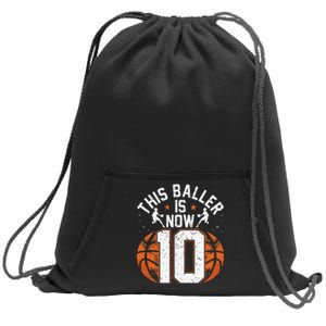 Basketball 10th Birthday 10 Years Old Basketballer Sweatshirt Cinch Pack Bag