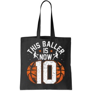 Basketball 10th Birthday 10 Years Old Basketballer Tote Bag