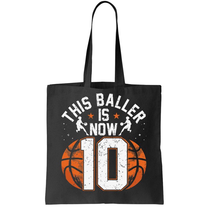 Basketball 10th Birthday 10 Years Old Basketballer Tote Bag