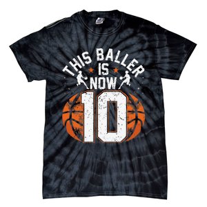 Basketball 10th Birthday 10 Years Old Basketballer Tie-Dye T-Shirt