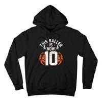 Basketball 10th Birthday 10 Years Old Basketballer Tall Hoodie