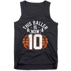 Basketball 10th Birthday 10 Years Old Basketballer Tank Top