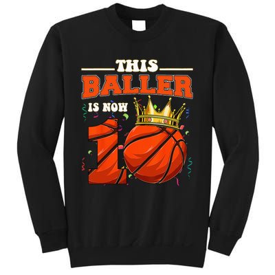 Basketball 10th Birthday Bball 10 Years Old Sweatshirt