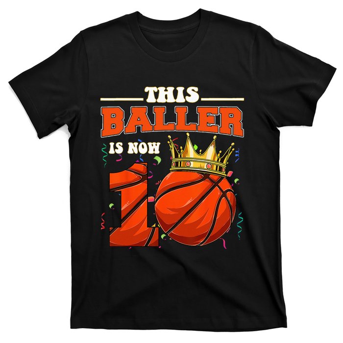 Basketball 10th Birthday Bball 10 Years Old T-Shirt