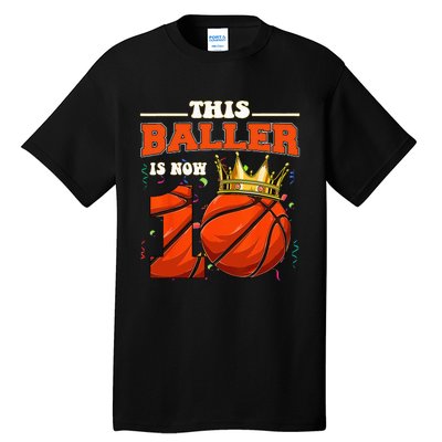 Basketball 10th Birthday Bball 10 Years Old Tall T-Shirt