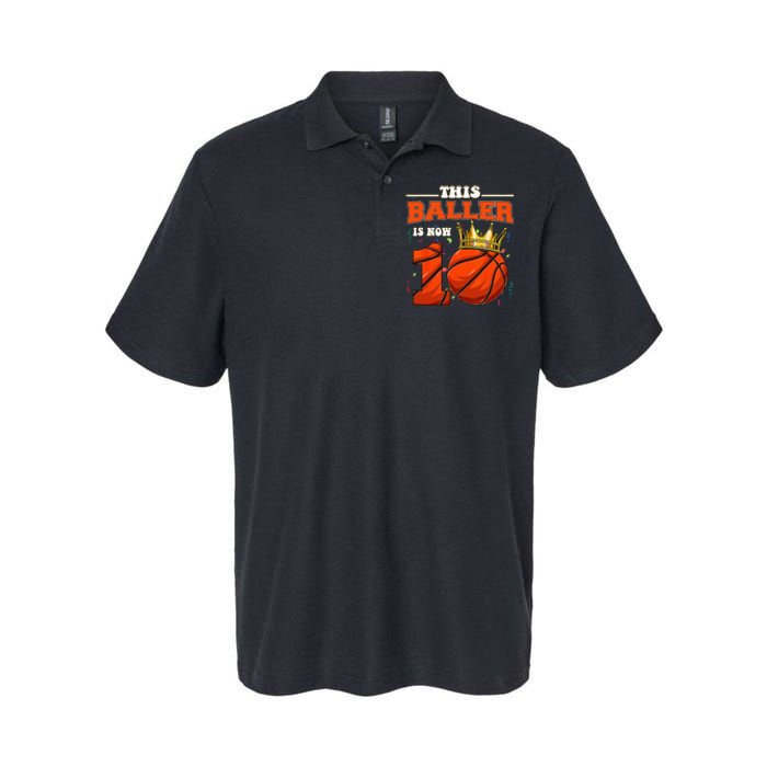 Basketball 10th Birthday Bball 10 Years Old Softstyle Adult Sport Polo