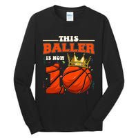 Basketball 10th Birthday Bball 10 Years Old Tall Long Sleeve T-Shirt