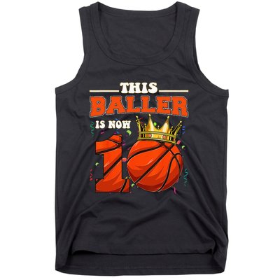 Basketball 10th Birthday Bball 10 Years Old Tank Top