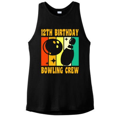 Bowling 12th Birthday Ladies PosiCharge Tri-Blend Wicking Tank