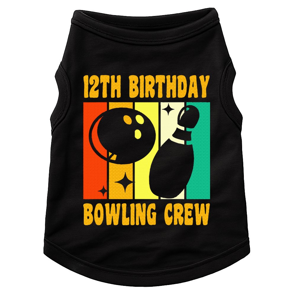 Bowling 12th Birthday Doggie Tank