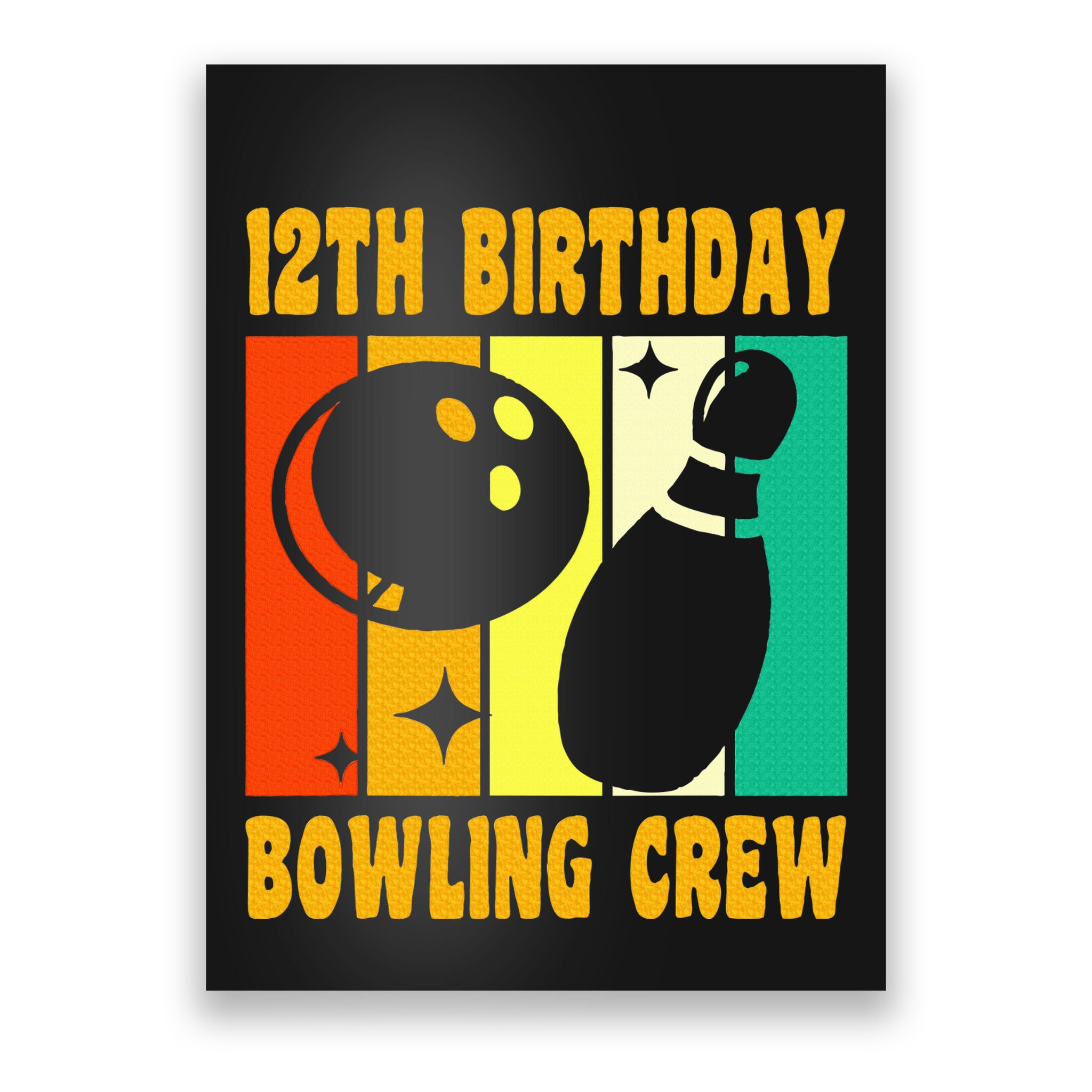 Bowling 12th Birthday Poster