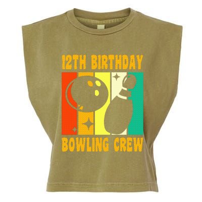 Bowling 12th Birthday Garment-Dyed Women's Muscle Tee