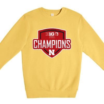 Big 10 Champs 2024 Baseball Locker Room Premium Crewneck Sweatshirt