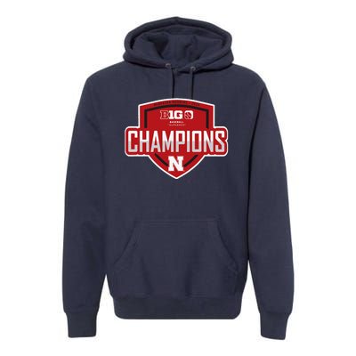 Big 10 Champs 2024 Baseball Locker Room Premium Hoodie