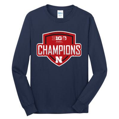 Big 10 Champs 2024 Baseball Locker Room Tall Long Sleeve T-Shirt