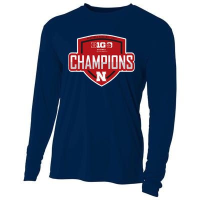 Big 10 Champs 2024 Baseball Locker Room Cooling Performance Long Sleeve Crew