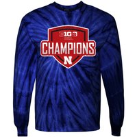 Big 10 Champs 2024 Baseball Locker Room Tie-Dye Long Sleeve Shirt