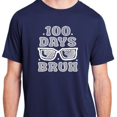 Bruh 100 Days Of School 100th Day Of School Sunglasses Adult ChromaSoft Performance T-Shirt