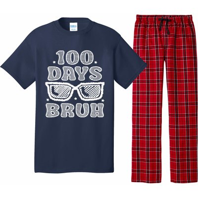 Bruh 100 Days Of School 100th Day Of School Sunglasses Pajama Set