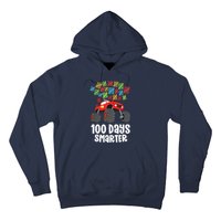 Boys 100th Day Of School Monster Truck 100 Smarter Hoodie