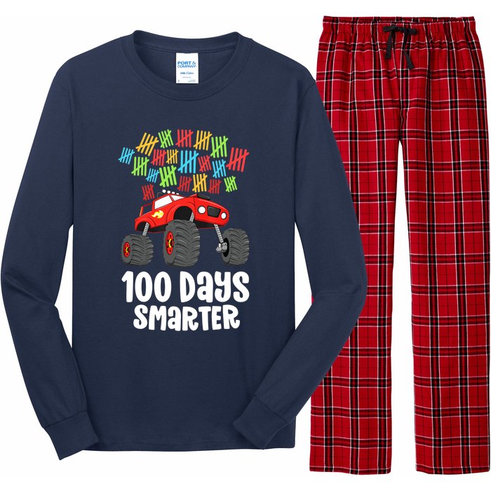 Boys 100th Day Of School Monster Truck 100 Smarter Long Sleeve Pajama Set