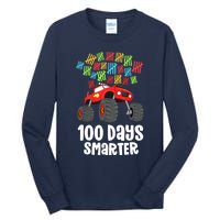 Boys 100th Day Of School Monster Truck 100 Smarter Tall Long Sleeve T-Shirt