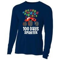 Boys 100th Day Of School Monster Truck 100 Smarter Cooling Performance Long Sleeve Crew