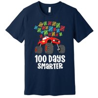 Boys 100th Day Of School Monster Truck 100 Smarter Premium T-Shirt