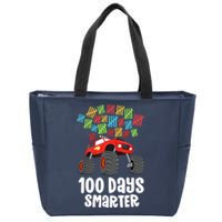 Boys 100th Day Of School Monster Truck 100 Smarter Zip Tote Bag