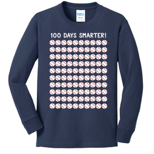 Baseball 100th Day Of School For Boy 100 Days Kids Long Sleeve Shirt