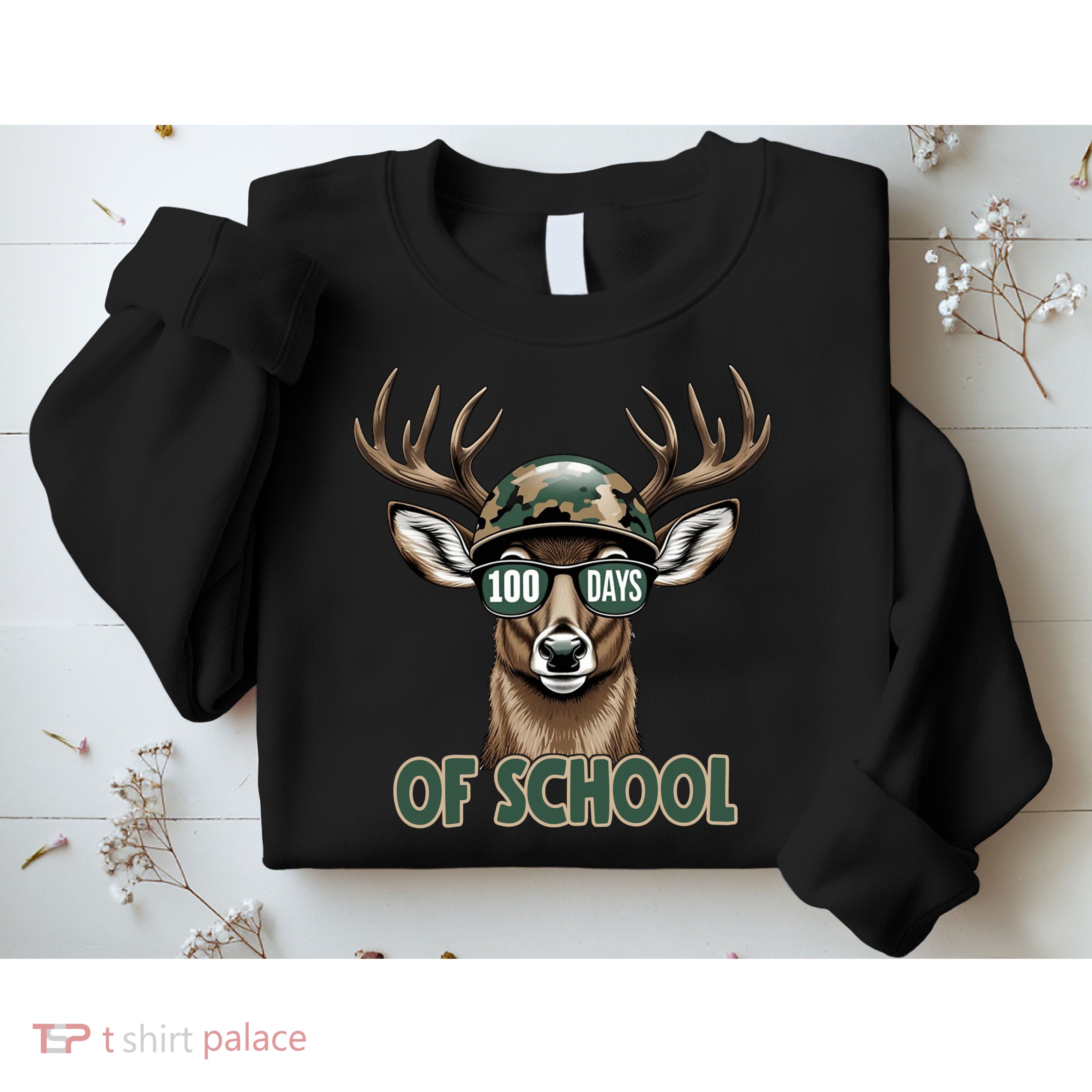 Bucked 100 Days Of School Deer Student 100th Day Sweatshirt
