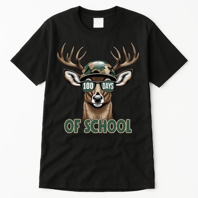 Bucked 100 Days Of School Deer Student 100th Day Tall T-Shirt