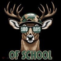 Bucked 100 Days Of School Deer Student 100th Day Tall T-Shirt