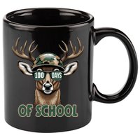 Bucked 100 Days Of School Deer Student 100th Day 11oz C Handle Ceramic Mug