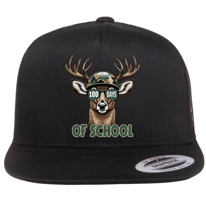 Bucked 100 Days Of School Deer Student 100th Day Flatbill Hat