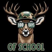 Bucked 100 Days Of School Deer Student 100th Day Flatbill Hat