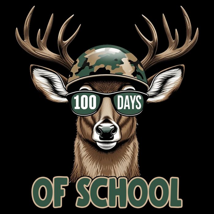 Bucked 100 Days Of School Deer Student 100th Day Flatbill Hat